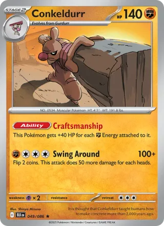 Conkeldurr #049 · Black Bolt Pokémon card