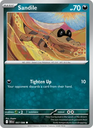Sandile #057 · Black Bolt Pokémon card