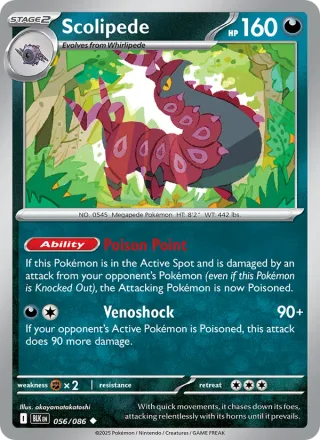 Scolipede #056 · Black Bolt Pokémon card