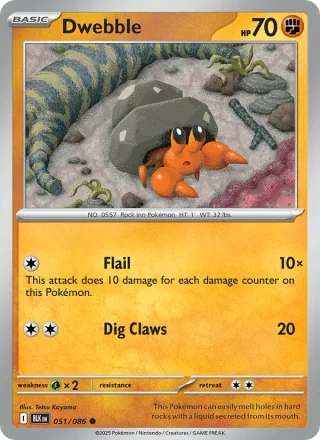 Dwebble #051 · Black Bolt Pokémon card