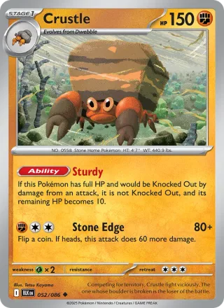 Crustle #052 · Black Bolt Pokémon card