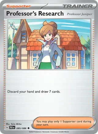 Professor's Research #085 · Black Bolt Pokémon card
