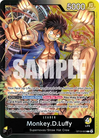 Monkey.D.Luffy #ST13-003 · ST-13: Ultra Deck The Three Brothers One Piece card