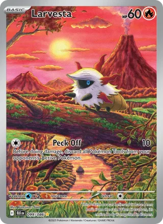 Larvesta #099 · Black Bolt Pokémon card