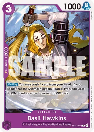 Basil Hawkins #OP17-073 · The World's Strongest Warriors One Piece card