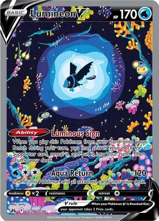 Lumineon V #GG39 · Crown Zenith Galarian Gallery Pokémon card