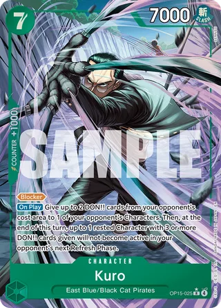 Kuro (Alternate Art) #OP15-025-alternate-art · Adventure on Kami's Island One Piece card