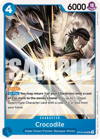 Crocodile #OP16-045 · The Time of Battle Release Event Cards One Piece card