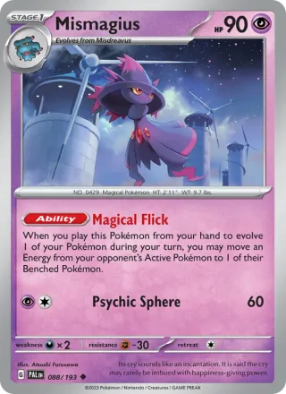 Mismagius #088 · Paldea Evolved Pokémon card