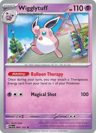 Wigglytuff #084 · Paldea Evolved Pokémon card