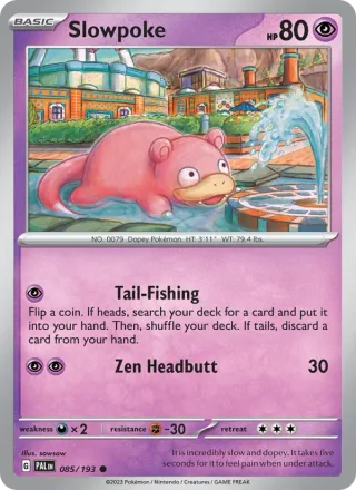 Slowpoke #085 · Paldea Evolved Pokémon card