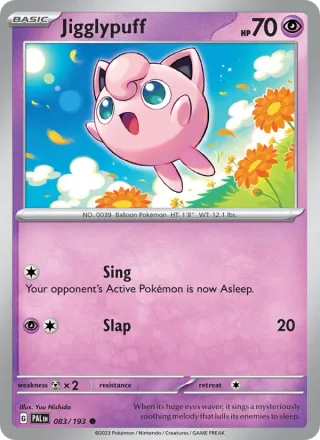Jigglypuff #083 · Paldea Evolved Pokémon card
