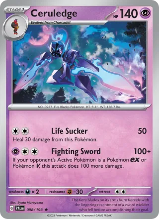 Ceruledge #098 · Paldea Evolved Pokémon card