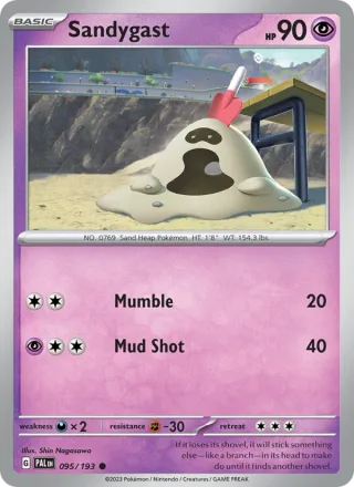 Sandygast #095 · Paldea Evolved Pokémon card