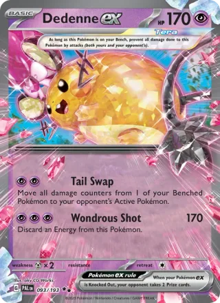 Dedenne ex #093 · Paldea Evolved Pokémon card