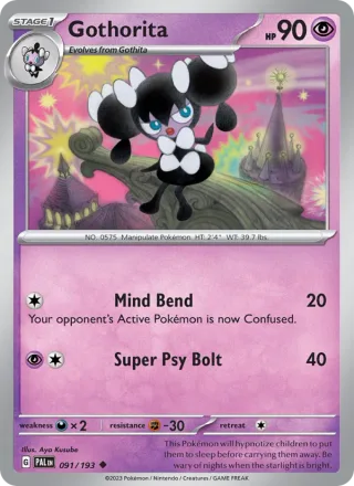 Gothorita #091 · Paldea Evolved Pokémon card