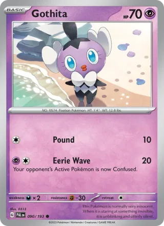 Gothita #090 · Paldea Evolved Pokémon card