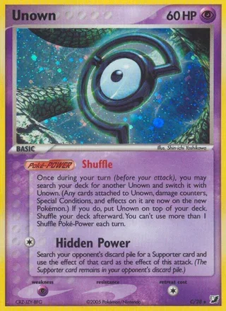 Unown #C · Unseen Forces Unown Collection Pokémon card