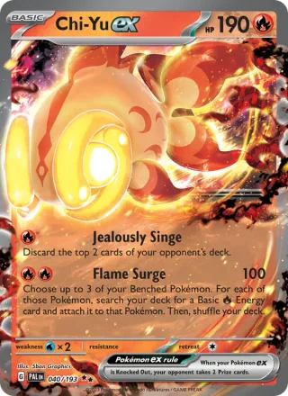 Chi-Yu ex #040 · Paldea Evolved Pokémon card