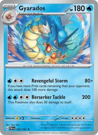 Gyarados #043 · Paldea Evolved Pokémon card