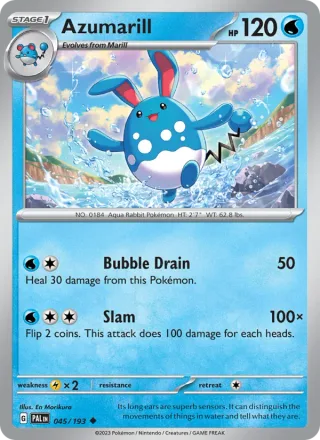 Azumarill #045 · Paldea Evolved Pokémon card