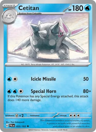 Cetitan #055 · Paldea Evolved Pokémon card