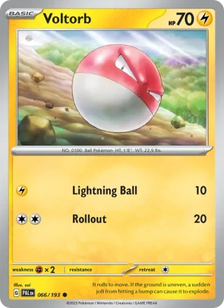 Voltorb #066 · Paldea Evolved Pokémon card