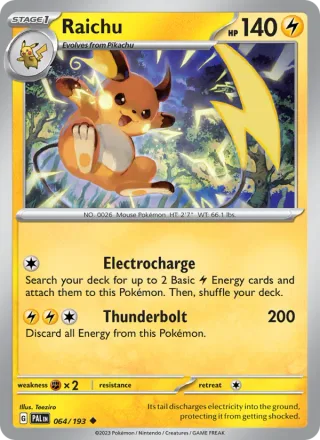 Raichu #064 · Paldea Evolved Pokémon card