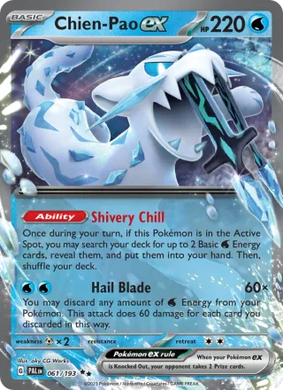 Chien-Pao ex #061 · Paldea Evolved Pokémon card
