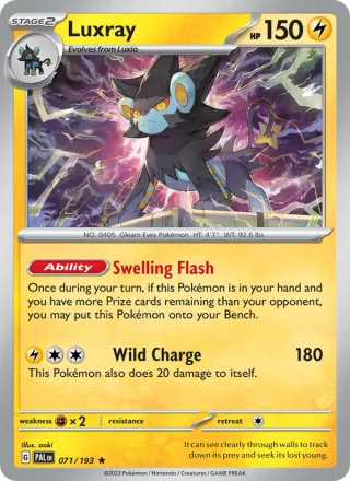 Luxray #071 · Paldea Evolved Pokémon card