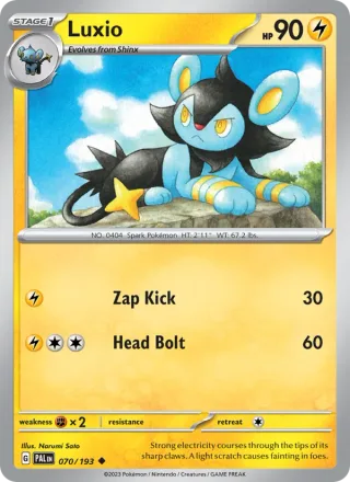 Luxio #070 · Paldea Evolved Pokémon card