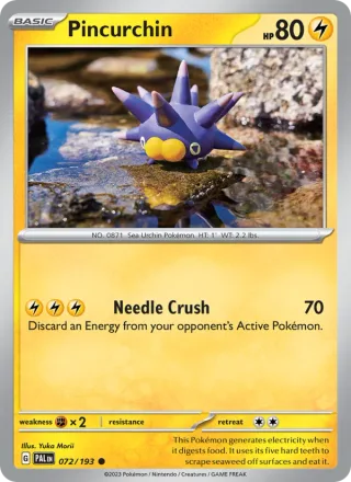 Pincurchin #072 · Paldea Evolved Pokémon card