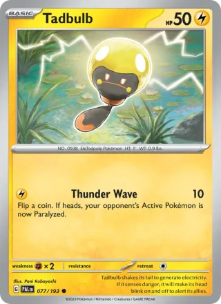 Tadbulb #077 · Paldea Evolved Pokémon card