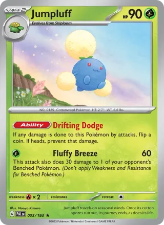 Jumpluff #003 · Paldea Evolved Pokémon card