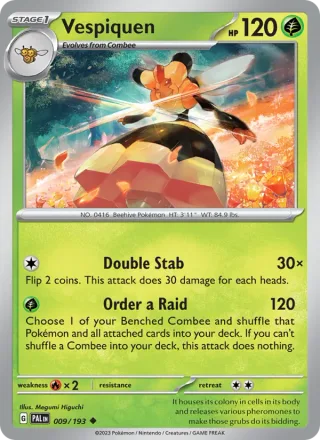 Vespiquen #009 · Paldea Evolved Pokémon card