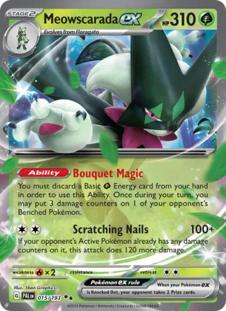 Meowscarada ex #015 · Paldea Evolved Pokémon card