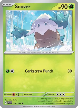 Snover #010 · Paldea Evolved Pokémon card