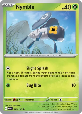 Nymble #019 · Paldea Evolved Pokémon card