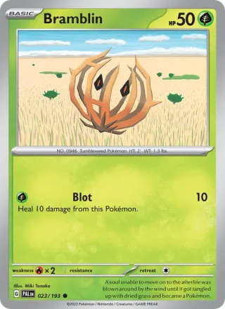 Bramblin #023 · Paldea Evolved Pokémon card