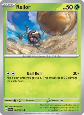 Rellor #026 · Paldea Evolved Pokémon card