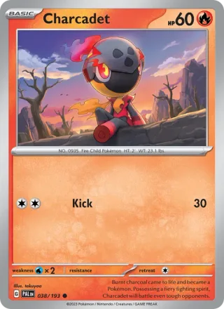 Charcadet #038 · Paldea Evolved Pokémon card