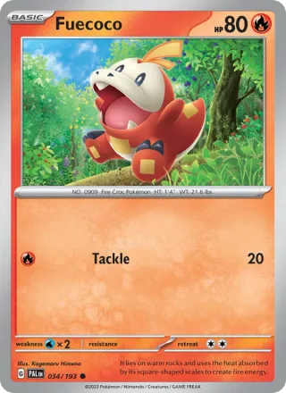 Fuecoco #034 · Paldea Evolved Pokémon card