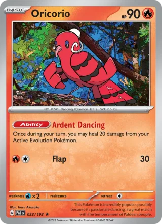 Oricorio #033 · Paldea Evolved Pokémon card