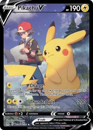 Pikachu V #TG16 · Lost Origin Trainer Gallery Pokémon card