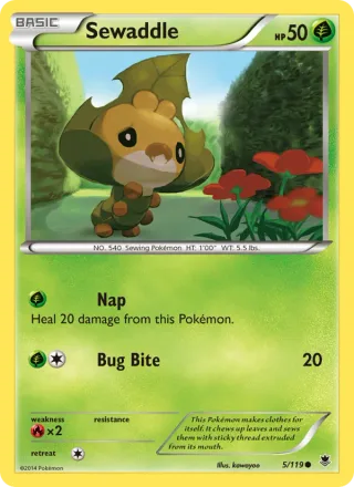 Sewaddle #5 · Phantom Forces Pokémon card