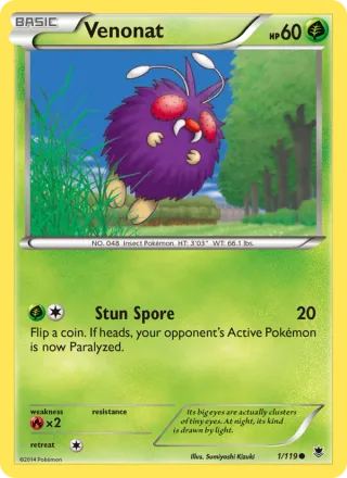 Venonat #1 · Phantom Forces Pokémon card