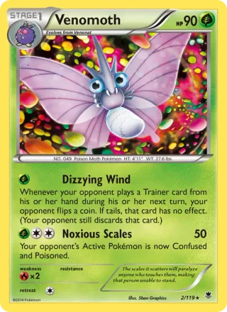 Venomoth #2 · Phantom Forces Pokémon card