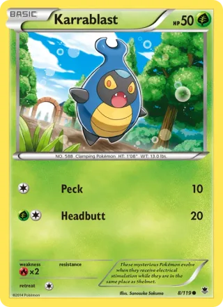 Karrablast #8 · Phantom Forces Pokémon card