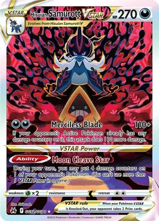 Hisuian Samurott VSTAR #GG52 · Crown Zenith Galarian Gallery Pokémon card