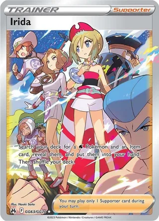 Irida #GG63 · Crown Zenith Galarian Gallery Pokémon card